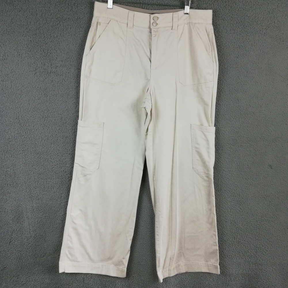 Democracy‎ Womens "Ab"Technology Cargo Wide Leg High Rise Khaki Utility 14